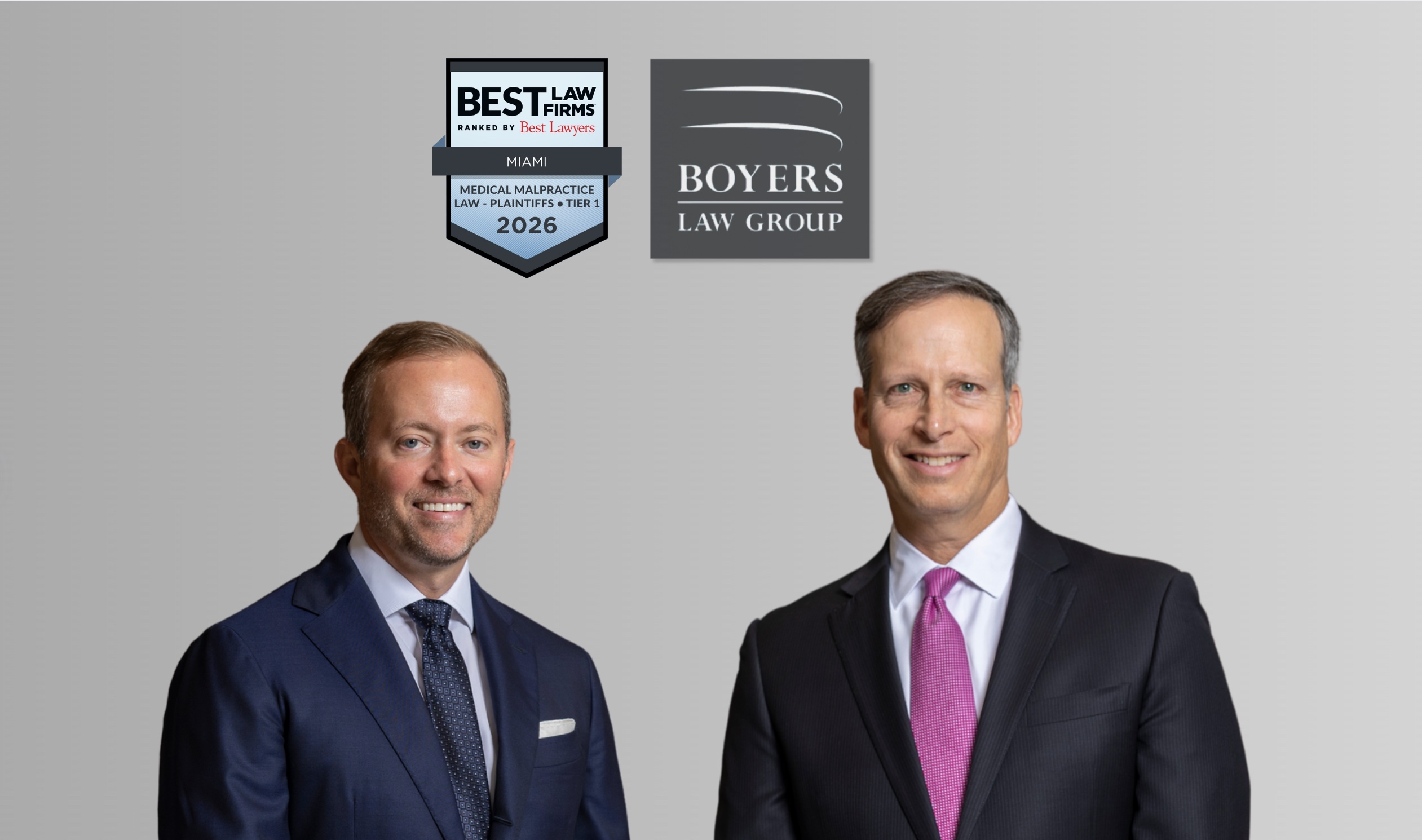 miami glp-1 legal team Boyers Law Group Again Earns Regional Tier 1 - Miami - Ranking in Best Law  Firms 2026 for Personal Injury Litigation and Medical Malpractice Law -  Plantiffs